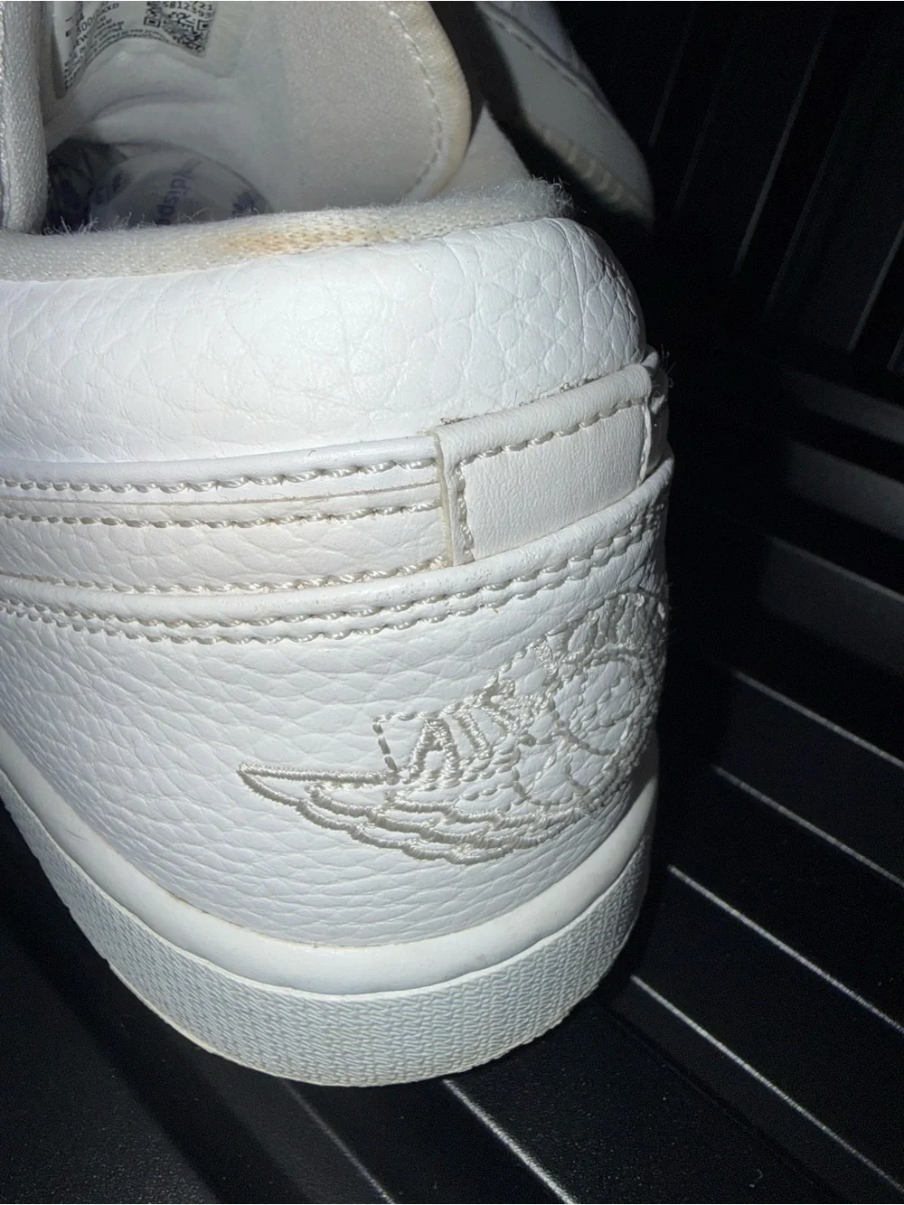 Size 12 Men’s Air Jordan 1 Low with Triple White Colorway